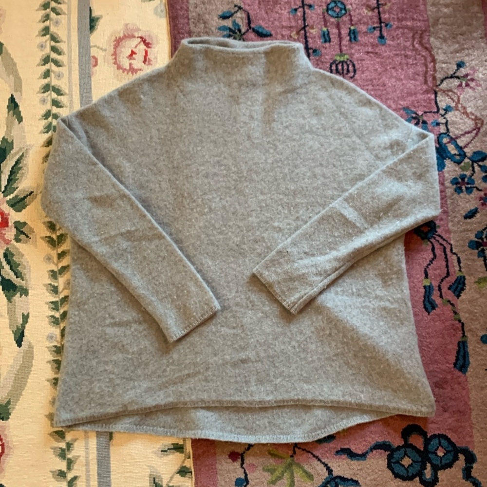 Vince Boiled Cashmere grey sweater funnelneck xs